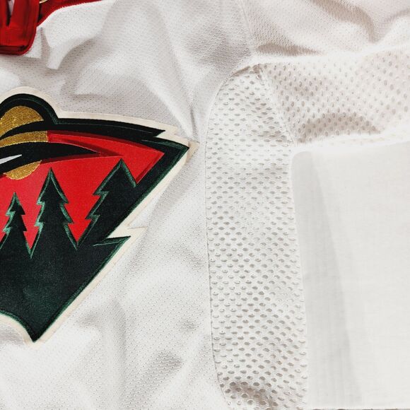 CCM Minnesota Wild Hockey Jersey Adult Sz S Patches Green Red White Vtg Official - Picture 7 of 13